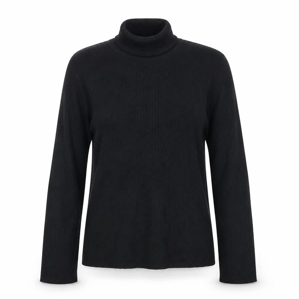 Front view of Next Women Black Roll Neck Long Sleeve Knit Top, size 16