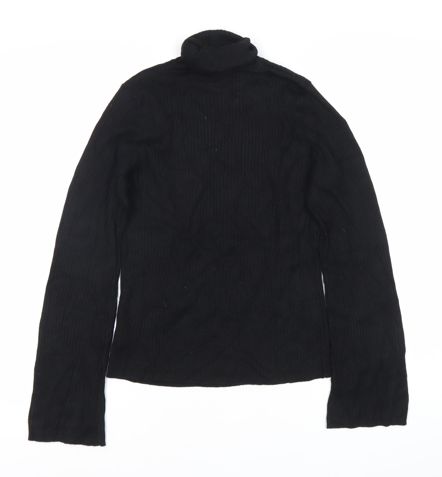 Next Women Black Roll Neck Long Sleeve Knit Top Size 16