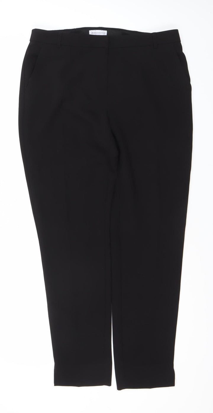 Warehouse Women’s Black Size 10 Straight Leg Trousers