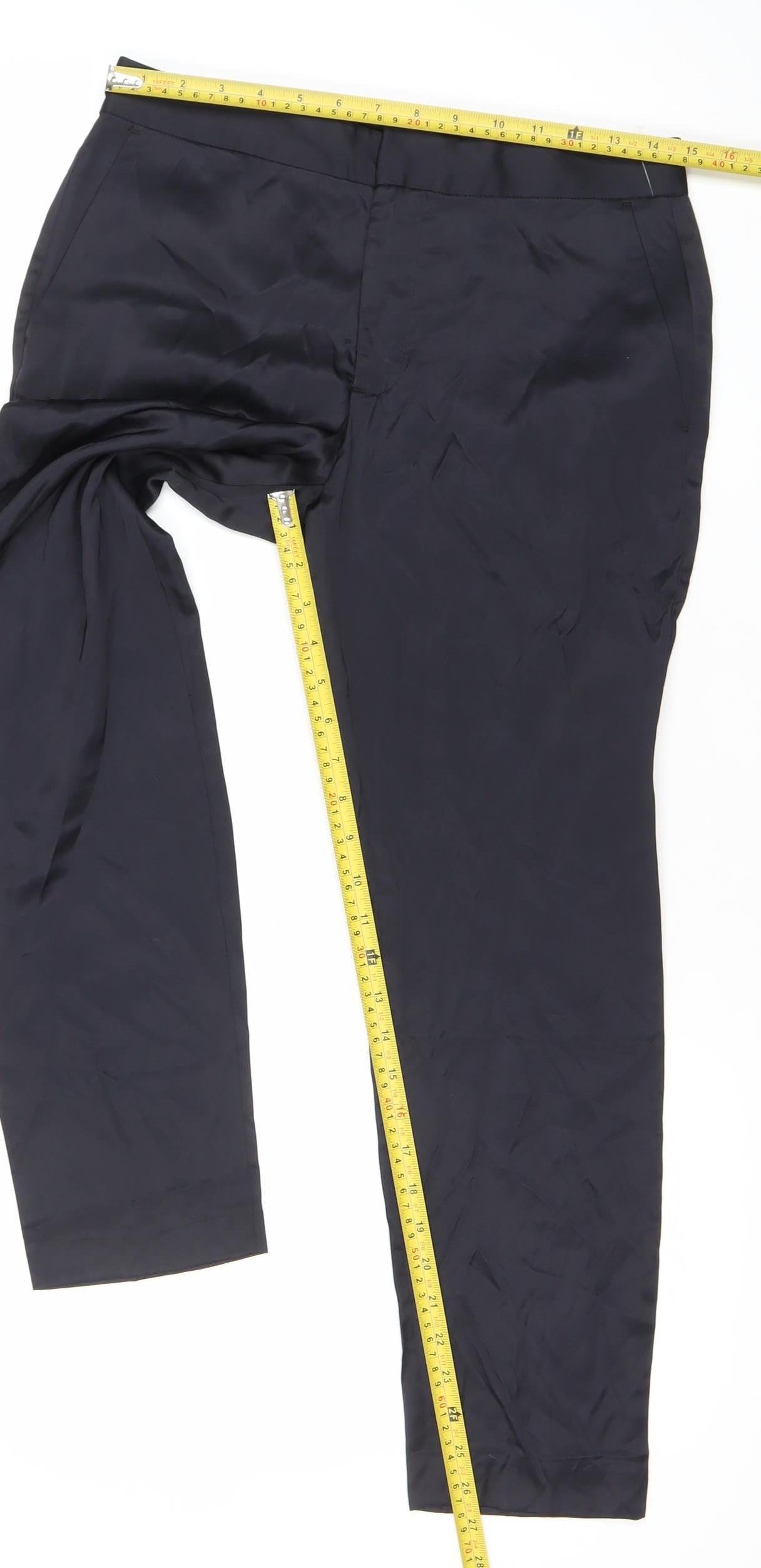 Zara Women Black XS Slim Fit Dress Pants Workwear Trousers
