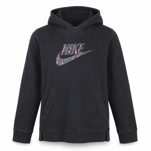 Nike Girls Black Pullover Hoodie XL 14-15 Years Logo Fleece Sweatshirt
