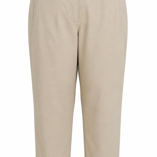 Bridge Womens Beige Chino Trousers Size 18 Straight Leg Pleated