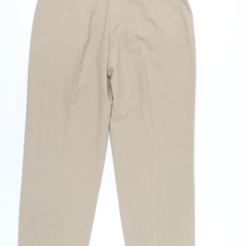 Bridge Womens Beige Chino Trousers Size 18 Straight Leg Pleated