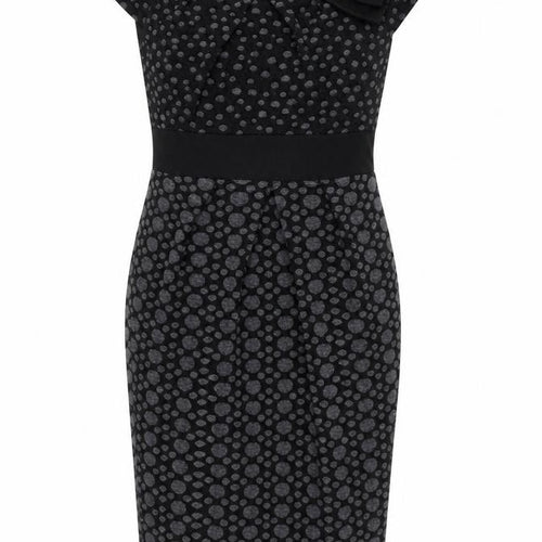 Marks and Spencer Women’s Black Grey Polka Dot Sheath Dress Size 10