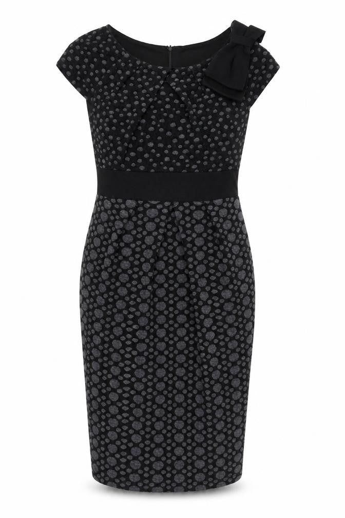 Marks and Spencer Women’s Black Grey Polka Dot Sheath Dress Size 10