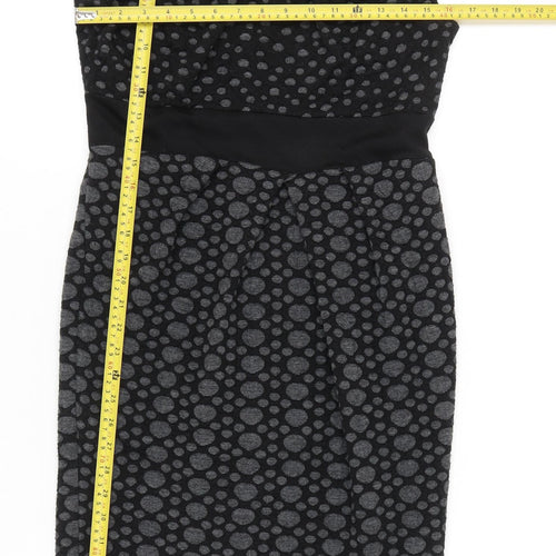 Marks and Spencer Women’s Black Grey Polka Dot Sheath Dress Size 10