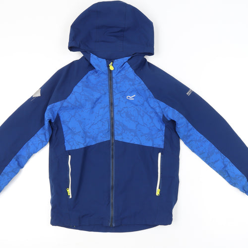 Regatta Boys Blue Soft Shell Hooded Jacket 9-10 Years Water Resistant
