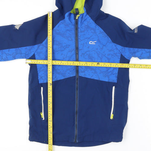 Regatta Boys Blue Soft Shell Hooded Jacket 9-10 Years Water Resistant
