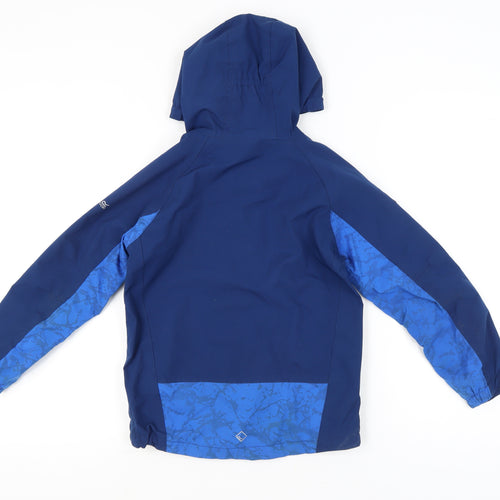 Regatta Boys Blue Soft Shell Hooded Jacket 9-10 Years Water Resistant