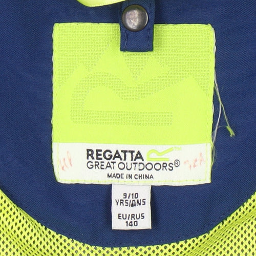 Regatta Boys Blue Soft Shell Hooded Jacket 9-10 Years Water Resistant