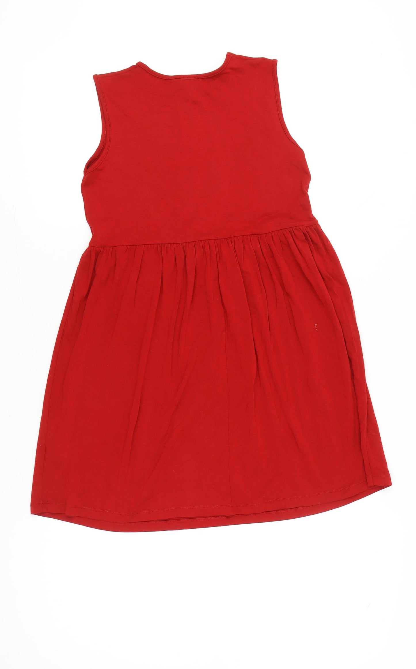 ASOS Women’s Red Skater Dress Size 6 Sleeveless Jersey Stretch