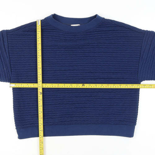 Gap Women’s Blue Textured Pullover Sweatshirt Size M