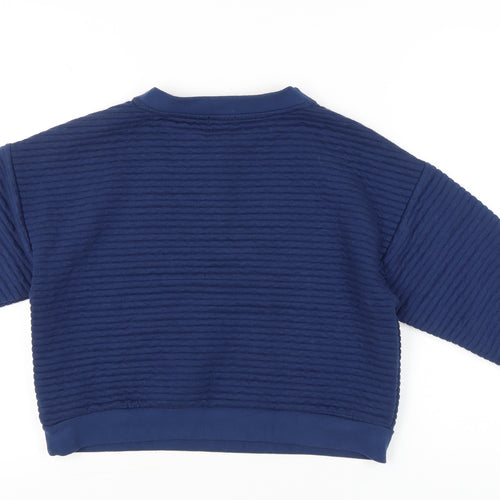 Gap Women’s Blue Textured Pullover Sweatshirt Size M