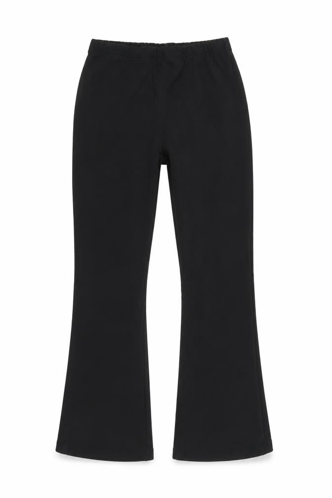 Front view of Jerzees Women Black XL Jersey Leggings Stretch Activewear