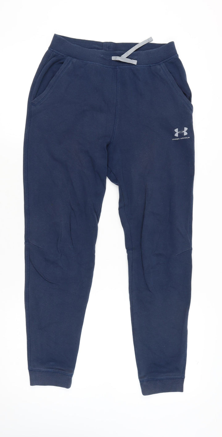 Under Armour Boys Blue XL Jogger Sweatpants Cotton Blend Activewear