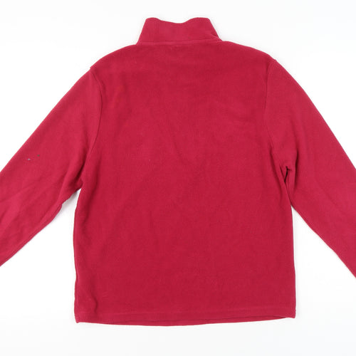 Granite Outdoors Women Red Fleece Pullover Sweatshirt L 1/4 Zip Hiking