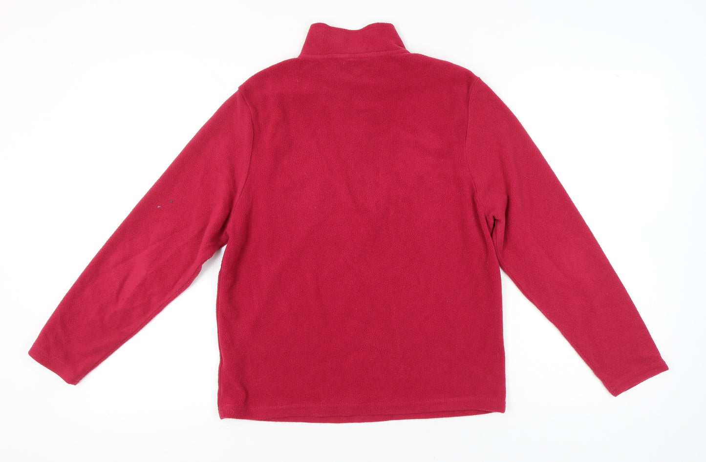 Granite Outdoors Women Red Fleece Pullover Sweatshirt L 1/4 Zip Hiking