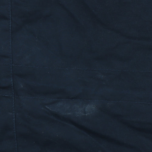 H&M Men’s Blue Military Jacket Size 54 EUR 44R Cotton Mid-Length