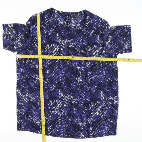 Marks and Spencer Womens Blue Animal Print Blouse UK 12