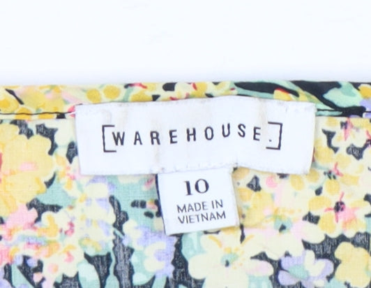 Warehouse Women’s Multicoloured Floral Skater Dress Size 10