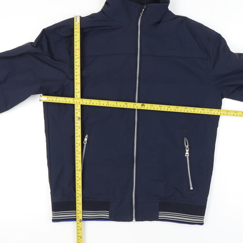 Marks and Spencer Mens Blue Bomber Jacket S Zip Pockets Casual
