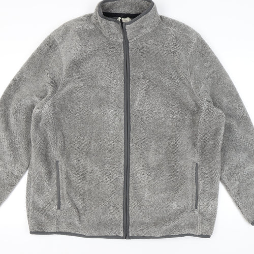 George Men’s Grey 3XL 51-53" Fleece Full Zip Jacket with Pockets