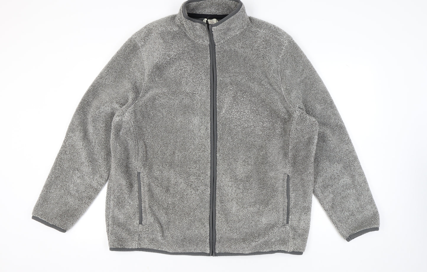 George Men’s Grey 3XL 51-53" Fleece Full Zip Jacket with Pockets