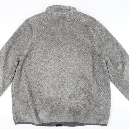 George Men’s Grey 3XL 51-53" Fleece Full Zip Jacket with Pockets