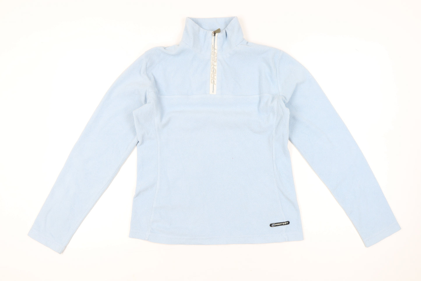 Protest Girlz Women UK 14 Blue Fleece Sweatshirt 1/2 Zip Pullover
