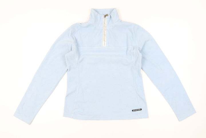 Protest Girlz Women UK 14 Blue Fleece Sweatshirt 1/2 Zip Pullover