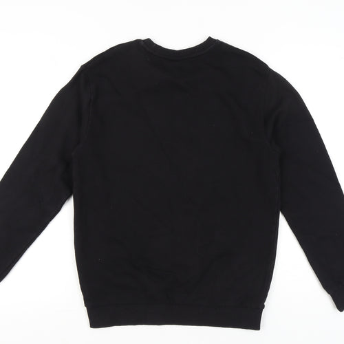 Zara Men Black Medium Skull Graphic Pullover Sweatshirt