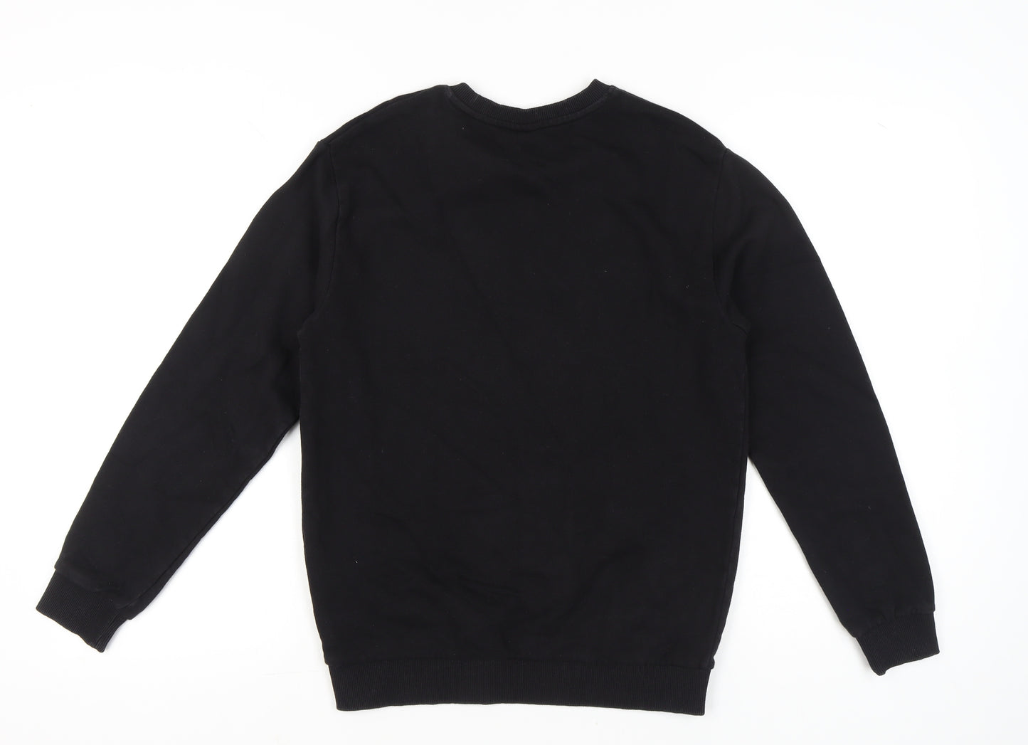 Zara Men Black Medium Skull Graphic Pullover Sweatshirt