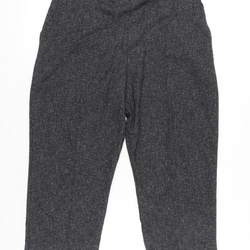 Autonomy Women Grey Cropped Straight Trousers Size 20