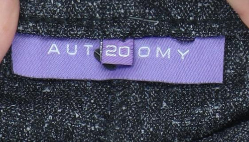 Autonomy Women Grey Cropped Straight Trousers Size 20