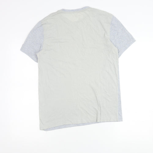 AllSaints Men’s Grey Cotton Crew Neck Short Sleeve T-Shirt Size M