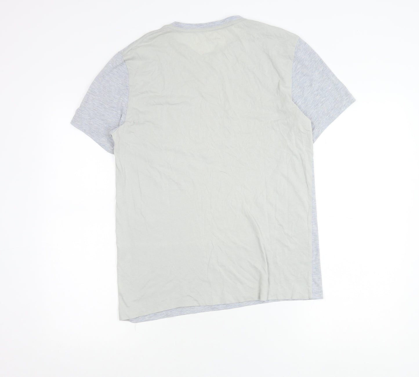 AllSaints Men’s Grey Cotton Crew Neck Short Sleeve T-Shirt Size M
