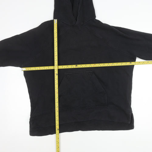 Kin Men’s Black Pullover Hoodie Size S Cotton Fleece Casual