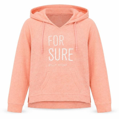 Gilly Hicks Women’s Pink Pullover Hoodie S Logo Graphic Long Sleeve