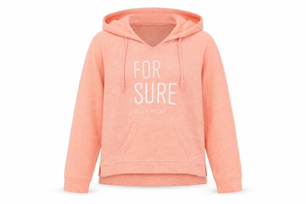 Gilly Hicks Women’s Pink Pullover Hoodie S Logo Graphic Long Sleeve
