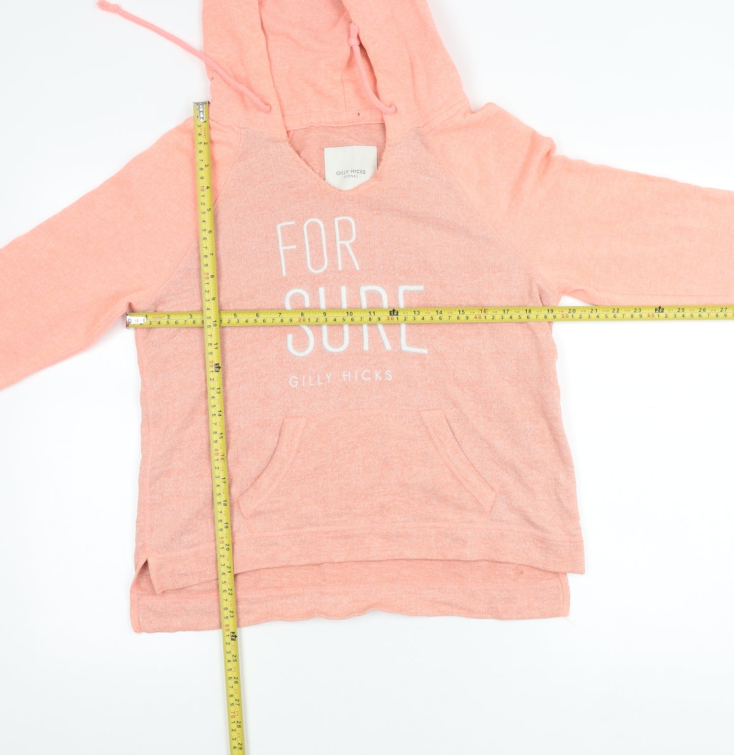 Gilly Hicks Women’s Pink Pullover Hoodie S Logo Graphic Long Sleeve