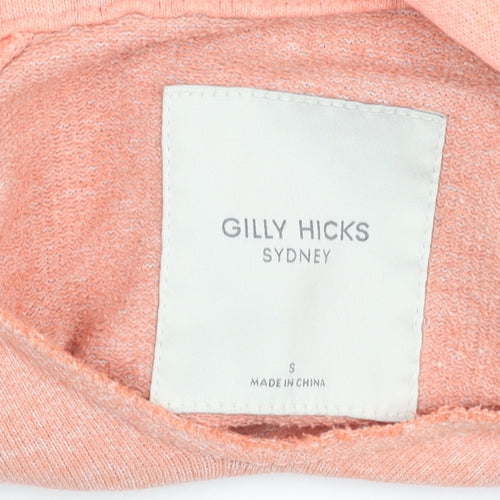 Gilly Hicks Women’s Pink Pullover Hoodie S Logo Graphic Long Sleeve