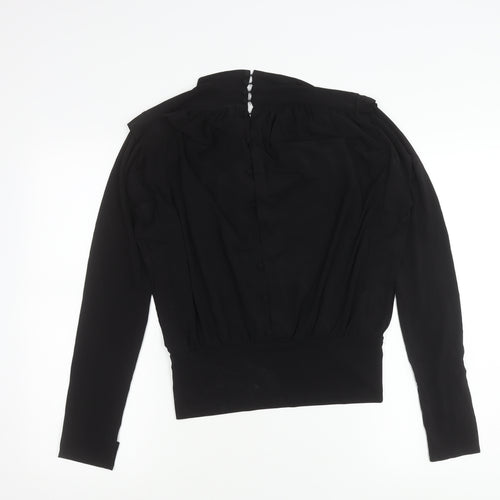 French Connection Womens Black Long Sleeve Cowl Neck Blouse M