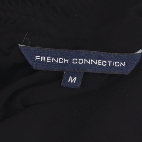 French Connection Womens Black Long Sleeve Cowl Neck Blouse M