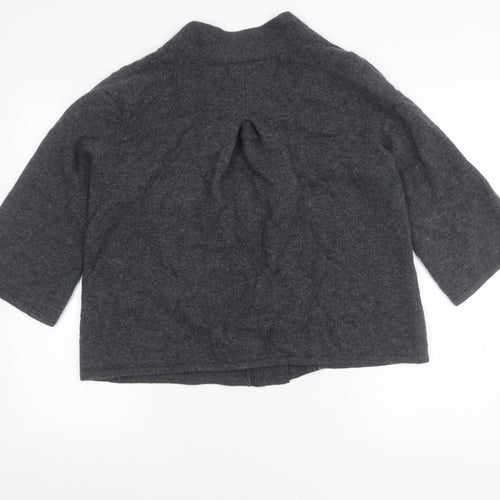 Sarah Spencer Women’s Grey Wool Angora Cardigan Size M V-Neck