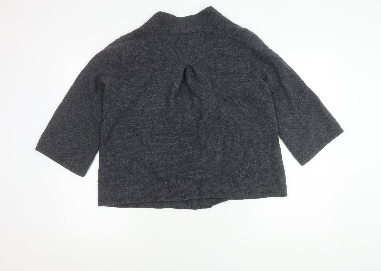 Sarah Spencer Women’s Grey Wool Angora Cardigan Size M V-Neck