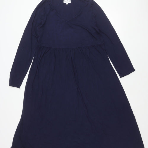 Live Unlimited London Women’s Blue Size 12 A-Line Jersey Dress