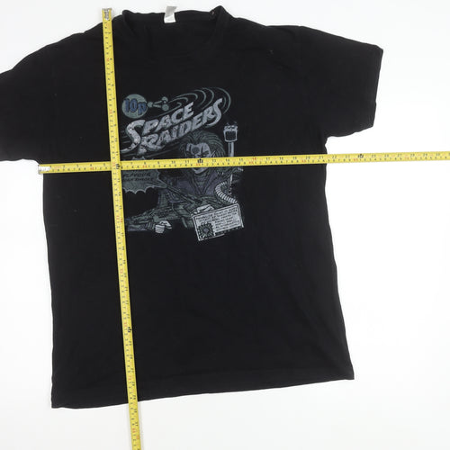 Imperial Men’s Black Retro Space Raiders Graphic T-Shirt Size S