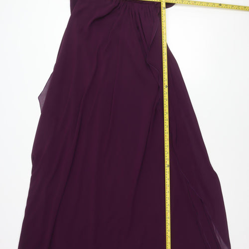 ABS by Allen Schwartz Women’s Purple One Shoulder Formal Gown Size 10