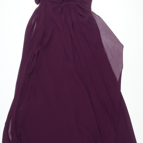 ABS by Allen Schwartz Women’s Purple One Shoulder Formal Gown Size 10
