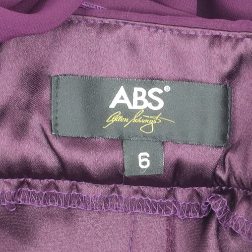 ABS by Allen Schwartz Women’s Purple One Shoulder Formal Gown Size 10